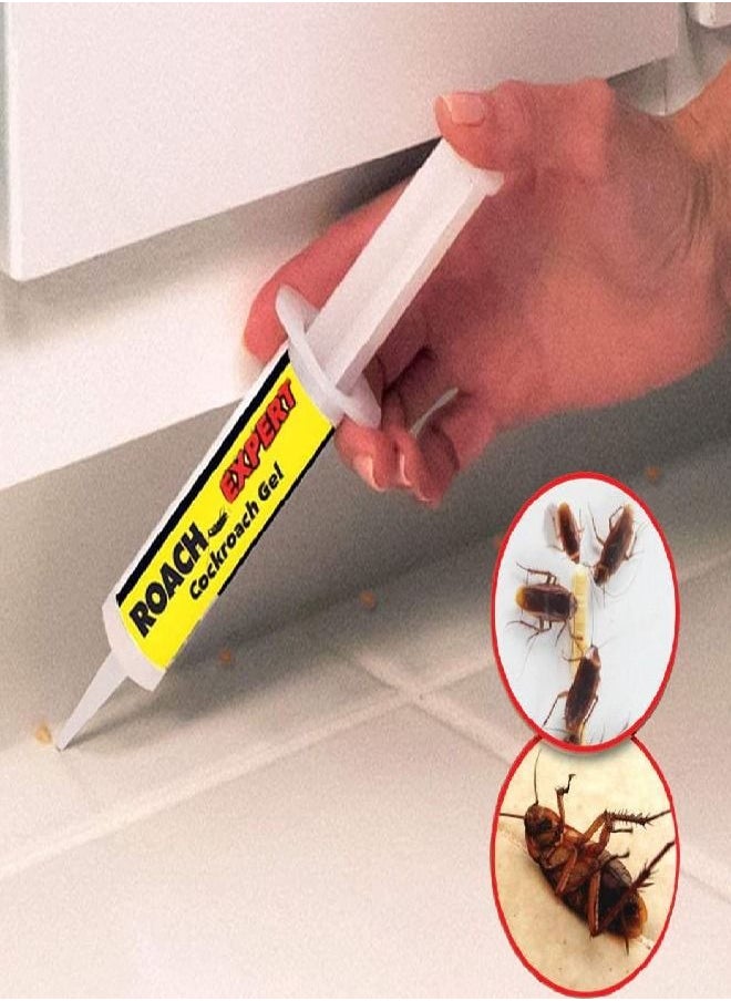 Roach Roach Expert Cockroach Gel Ready-to-Use Cockroach Gel Bait - Outdoor & Indoor Powerful Roach Killer Gel for Kitchen Washroom Kennel Office Warehouse Pest Control with Syringe Applicator  - Image 3