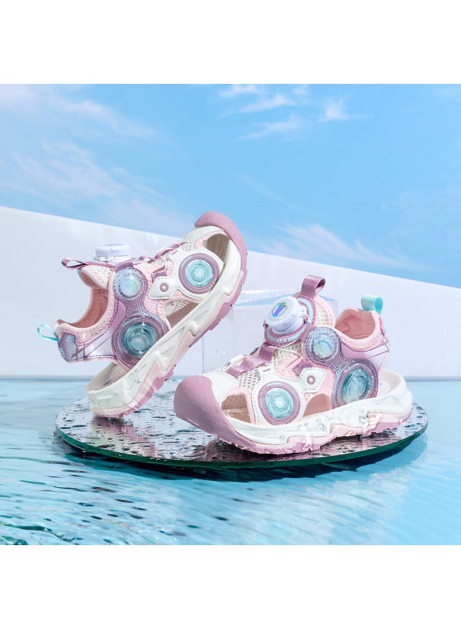 Bumblebee Rotary Buckle Kids Sandals - New Summer Style For Boys And Girls, Comfortable Closed-toe Beach Shoes For Big Kids And Students, Trendy Design - Image 2