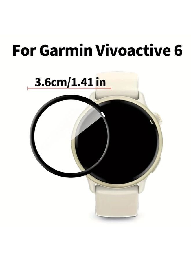 5 قطعة من واقي الشاشة ثلاثي الأبعاد المنحني بالكامل لتغطية Vivoactive 5، مقاوم للخدوش ومضاد لبصمات الأصابع - Image 3