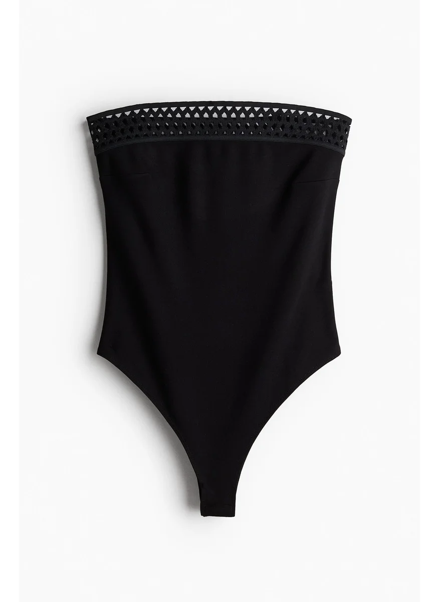 H&M Lace-Trimmed Bandeau Body