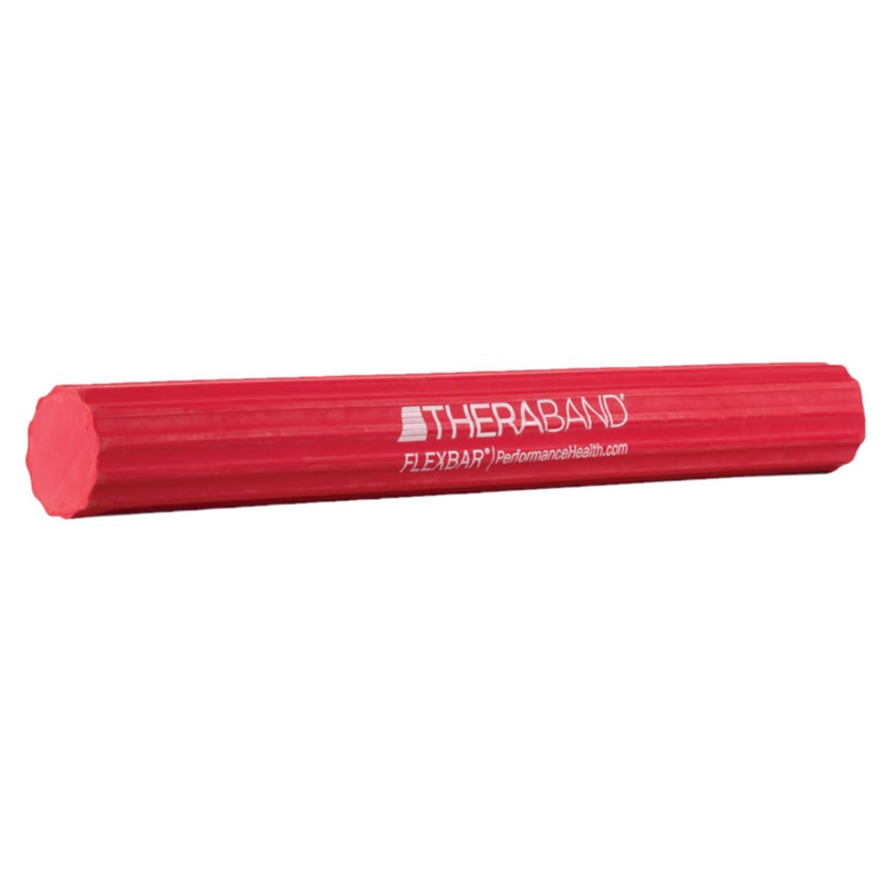 THERABAND FlexBar, Tennis Elbow Therapy Bar, Relieve Tendonitis Pain & Improve Grip Strength, Resistance Bar for Golfers Elbow & Tendinitis, Red, Light, Beginner - Image 1