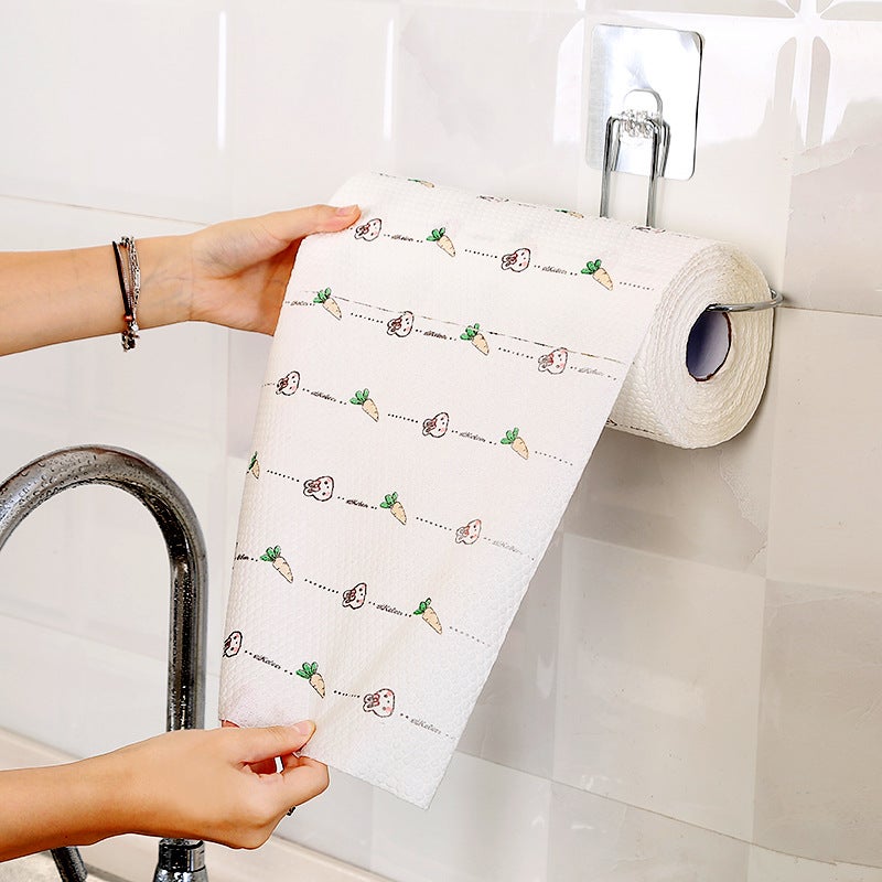 Lazy Rag Printing Kitchen Non-Woven Wet And Dry Household Rag Disposable Non-Woven Thickened Kitchen Rag - Image 5