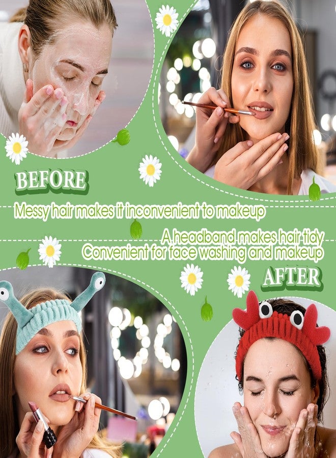 WLLHYF 2 Pack Spa Headband Makeup Brush Set, Bowknot Hair Bands With Silicone Face Mask Brush, Coral Fleece Elastic Headband for Face Washing Shower Sports Makeup Beauty Skincare - Image 4