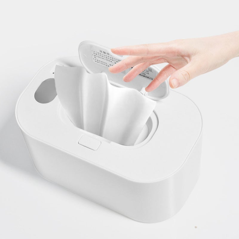 Wet Wipes Dispenser Heater Top Heating Lock Moisture Large Capacity Baby Wipe Warmer White Constant Temperature - Image 2