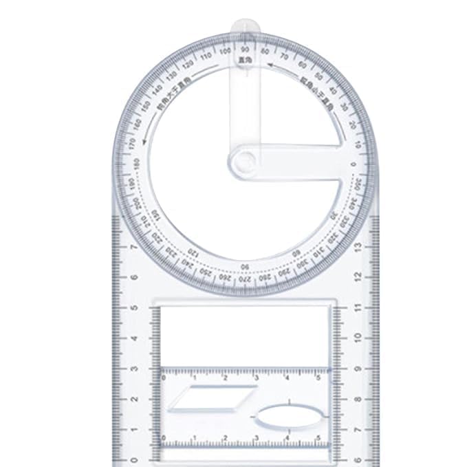 Kunya Multifunctional Geometry Drawing Ruler Scale for Creative Maths Learning Aids Drawing & Measurement (3306) - Image 2
