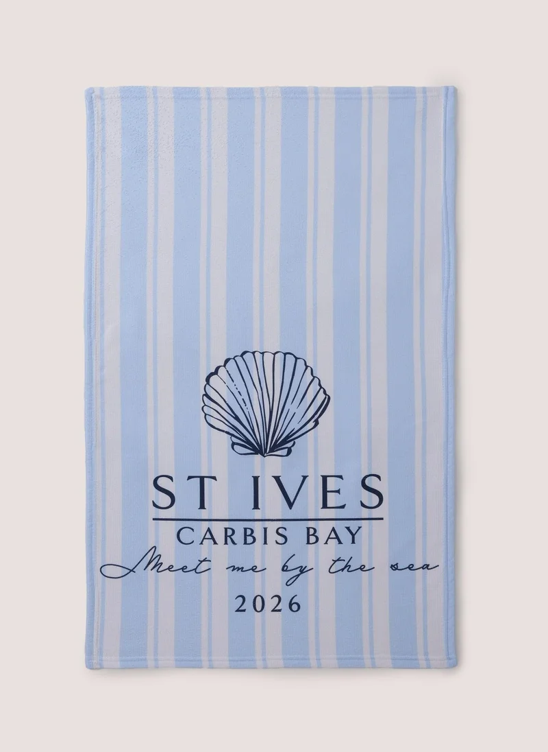 Matalan Blue St Ives Printed Hand Towel