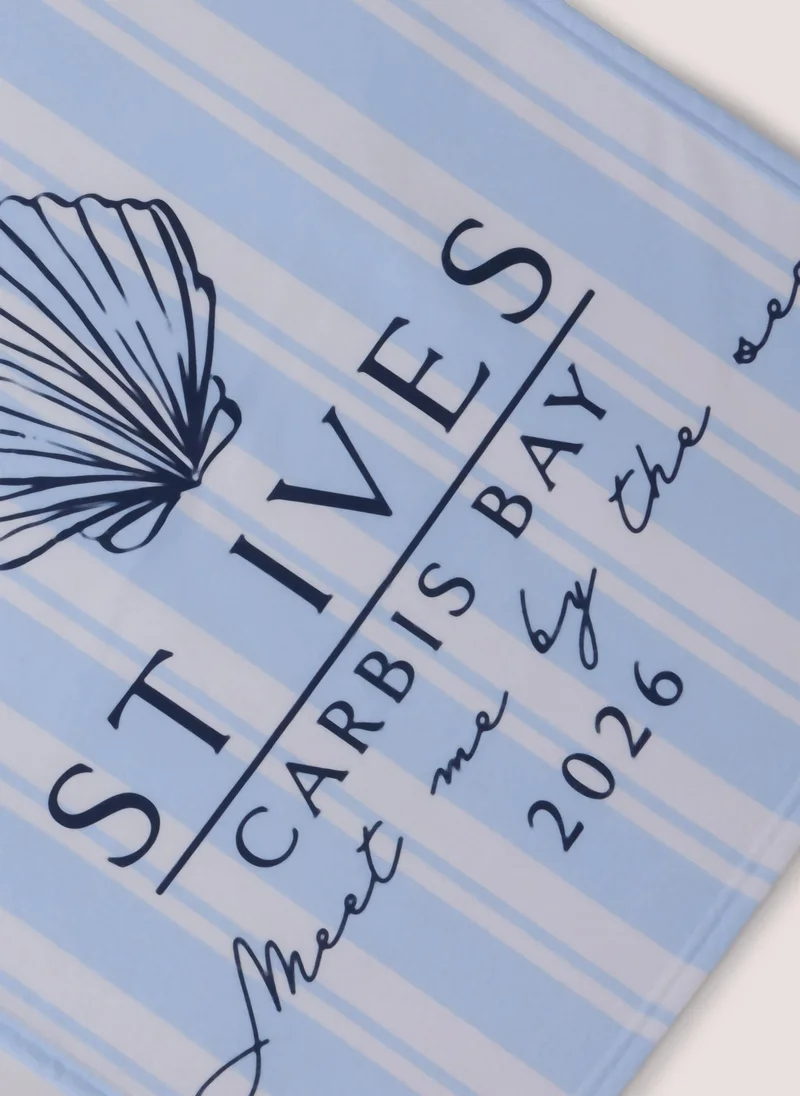 Matalan Blue St Ives Printed Hand Towel