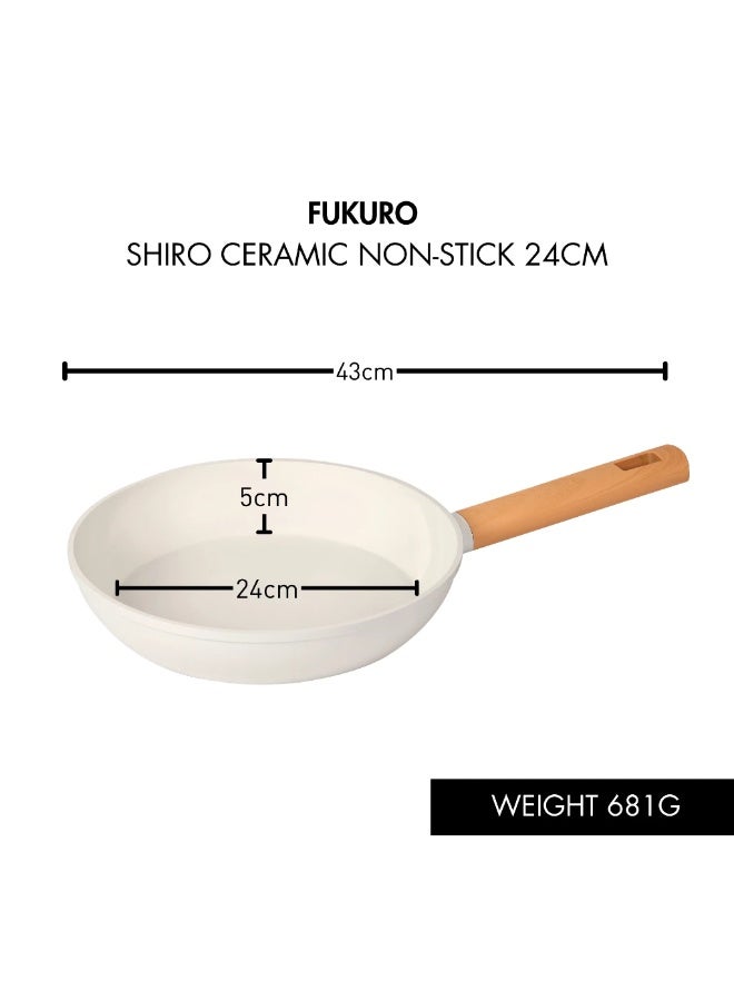 Fukuro Shiro Ceramic Non-Stick Cookware Set - Fry Pan (24cm)