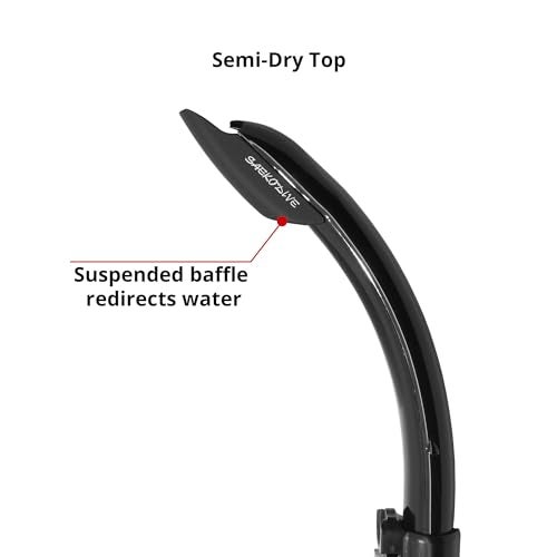 Saekodive Jadeye SemiDry Top Snorkel Scuba Diving and Snorkeling Gear for Adults BlackBlack - Image 3
