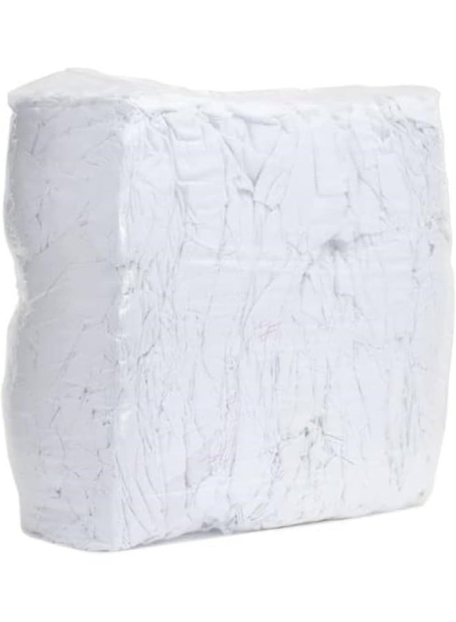 Biella 10Kg Cotton Cleaning Rags Furniture Clinic Lint Free Cotton Cloth Rags - For Cleaning, Polishing, Buffing, Waxing And Wiping (Pure White) - Image 1