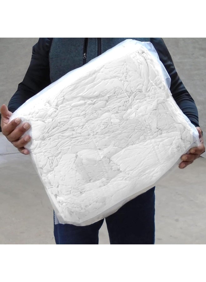 Biella 10Kg Cotton Cleaning Rags Furniture Clinic Lint Free Cotton Cloth Rags - For Cleaning, Polishing, Buffing, Waxing And Wiping (Pure White) - Image 3