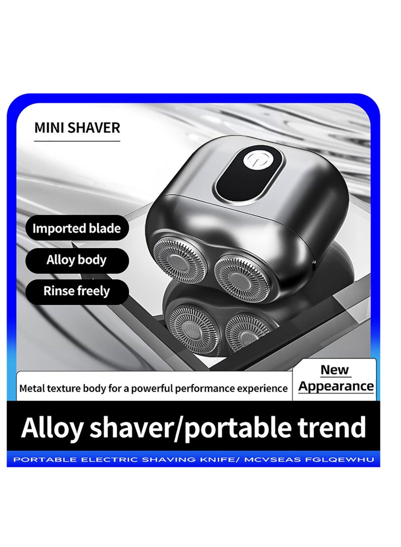 SOLARAE Mini Electric Shaver, Wet Dry Portable Electric Shavers for Men Women, Electroplated Body and Magnetic Shaver Head, Waterproof,Travel Size Toiletries for Travel Car Home, Ideal Gift for Men - Image 2