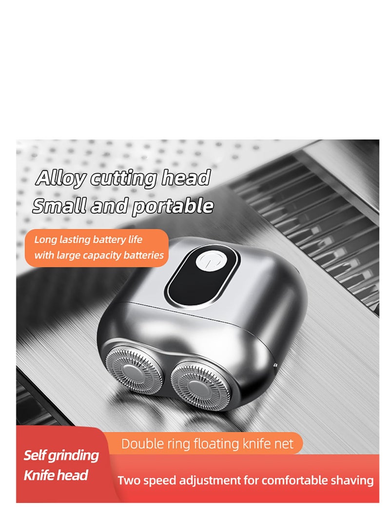 SOLARAE Mini Electric Shaver, Wet Dry Portable Electric Shavers for Men Women, Electroplated Body and Magnetic Shaver Head, Waterproof,Travel Size Toiletries for Travel Car Home, Ideal Gift for Men - Image 4