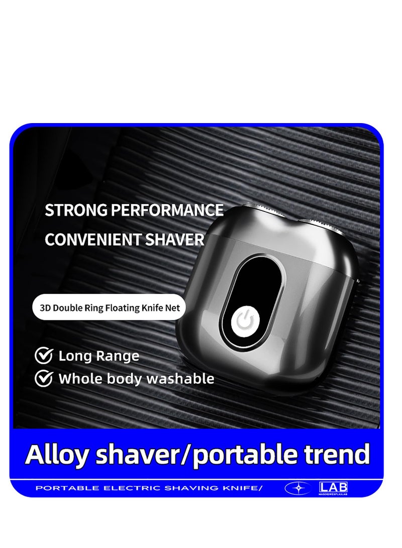 SOLARAE Mini Electric Shaver, Wet Dry Portable Electric Shavers for Men Women, Electroplated Body and Magnetic Shaver Head, Waterproof,Travel Size Toiletries for Travel Car Home, Ideal Gift for Men - Image 3
