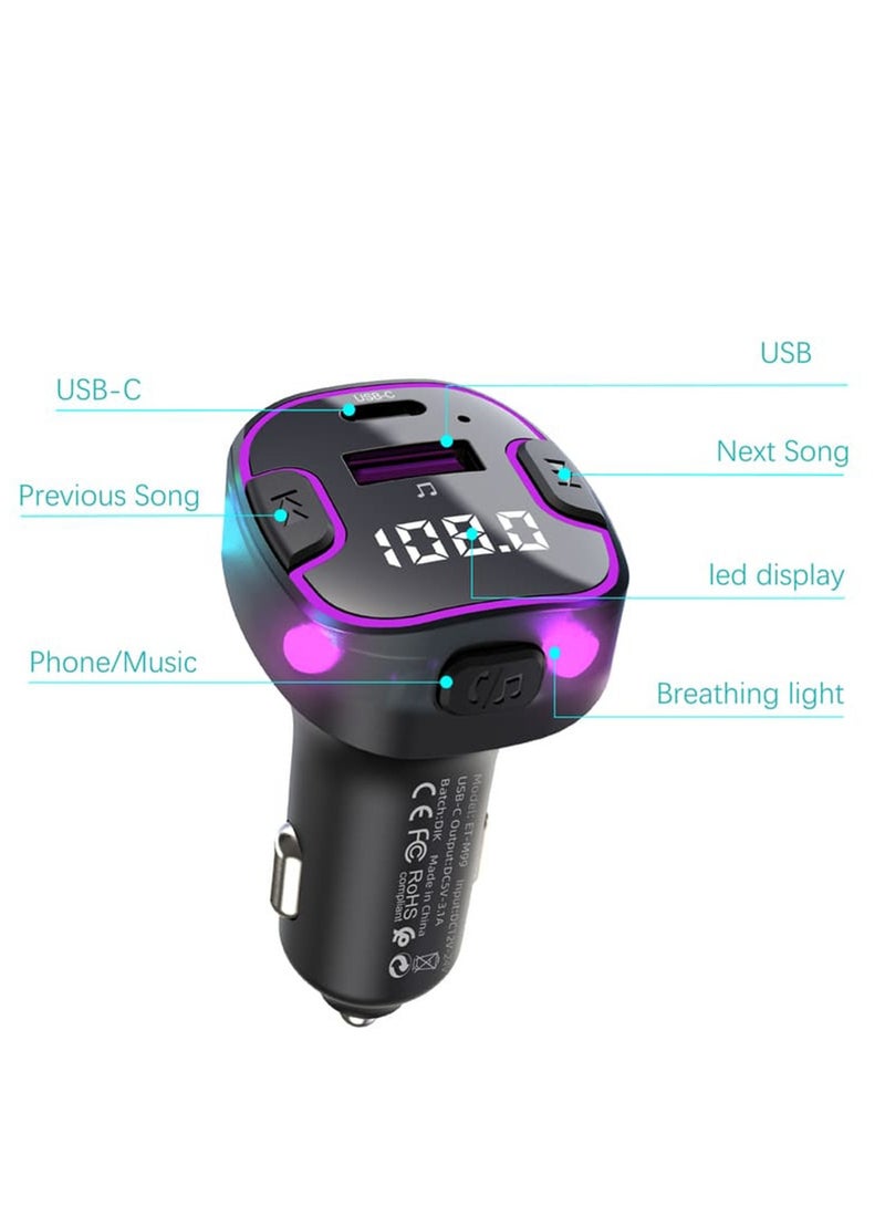 Earldom ET-M99 Hands-free call car Bluetooth MP3 music player FM transmitter - Image 2