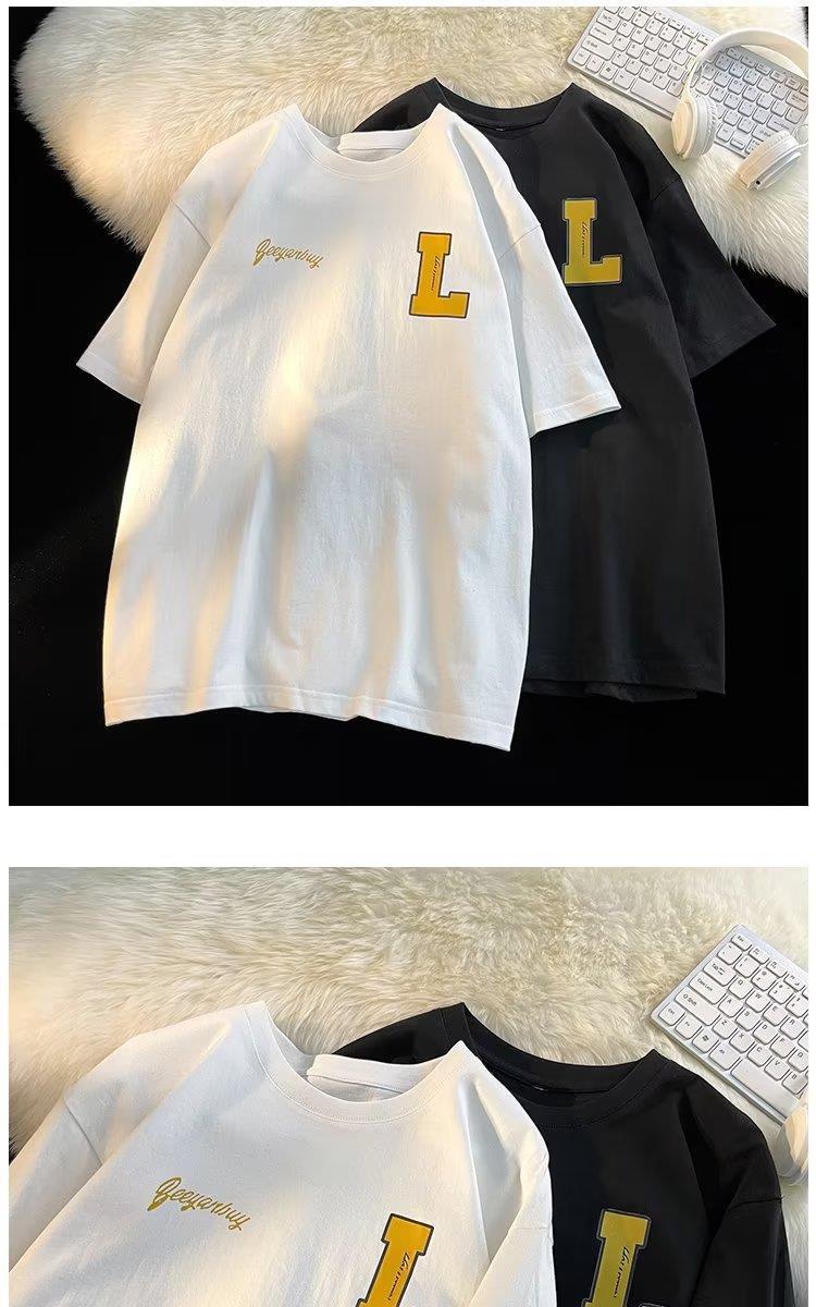 Hong Kong style short sleeve T-shirt men's summer ins trendy 2023 new clothes loose half sleeve T-shirt top - Image 4