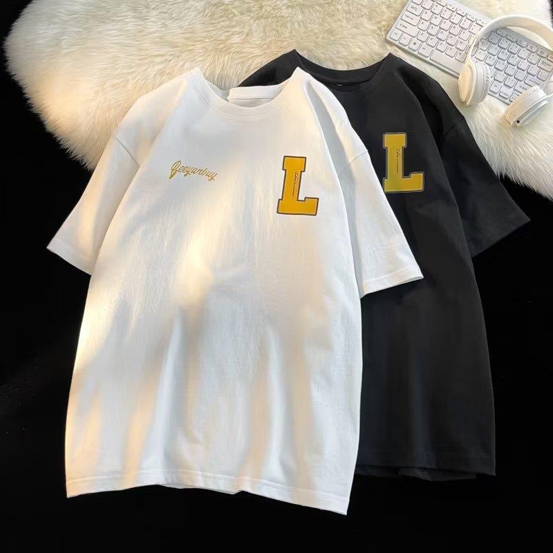 Hong Kong style short sleeve T-shirt men's summer ins trendy 2023 new clothes loose half sleeve T-shirt top - Image 1