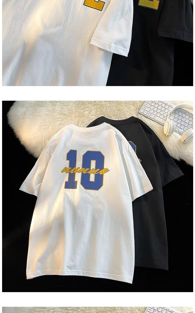 Hong Kong style short sleeve T-shirt men's summer ins trendy 2023 new clothes loose half sleeve T-shirt top - Image 5