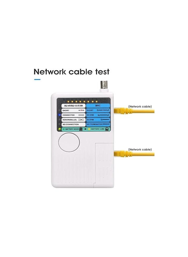 جهاز اختبار كيبل عن بعد، جهاز اختبار كيبل شبكة LAN بي ان سي 4 في 1 ار جيه 11 ار جيه 45 يو اس بي ان سي لان، اداة الكشف عن كيبلات تي بي يو واس تي بي - Image 3