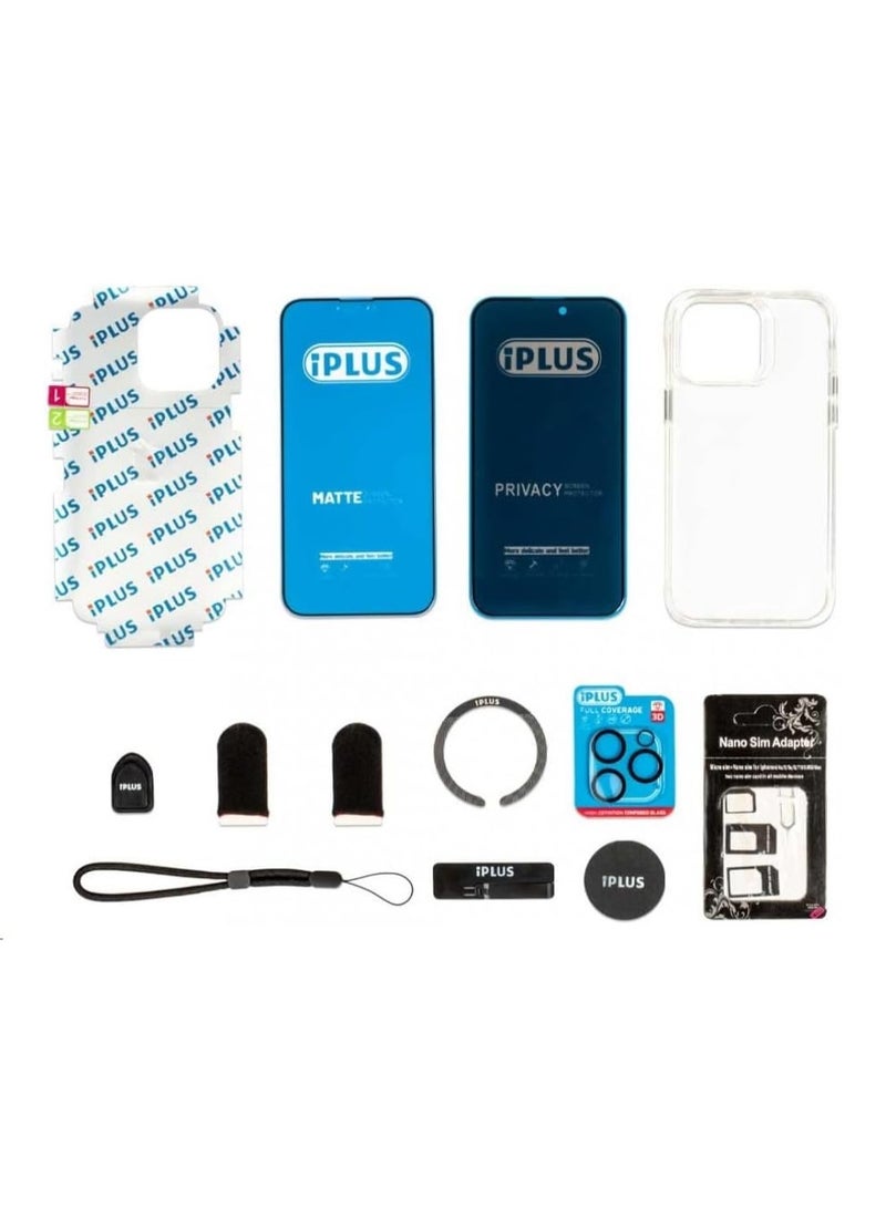 IPLUS 360° Ceramic Screen Protection Case for iPhone 14  – Full Body Coverage, Shockproof, Slim Fit, Clear Design - Image 3