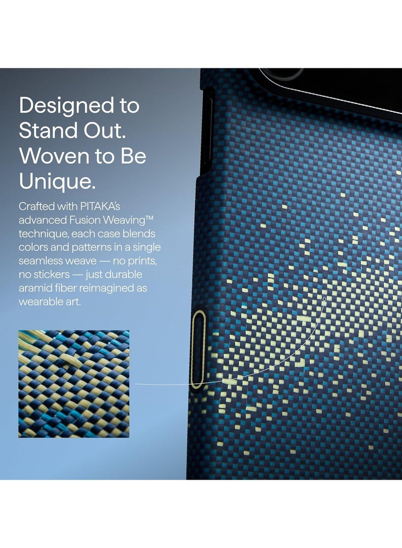 PITAKA حافظة بيتاكا لجهاز آيفون 17 برو 6.3" مع زر التحكم في الكاميرا، متوافقة مع ماج سيف، حافظة فائقة النحافة مع شعور بدون حافظة، مصنوعة من ألياف الأراميد 1500D، مجرة درب التبانة - Image 5