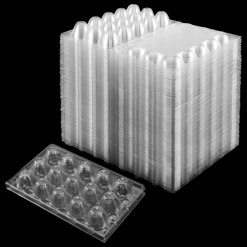 JAPCHET 120 Pack 15 Grid Quail Egg Cartons Reusable Quail Egg Cartons Cheap Bulk Stackable Plastic Quail Egg Container for Quail Eggs - Image 1