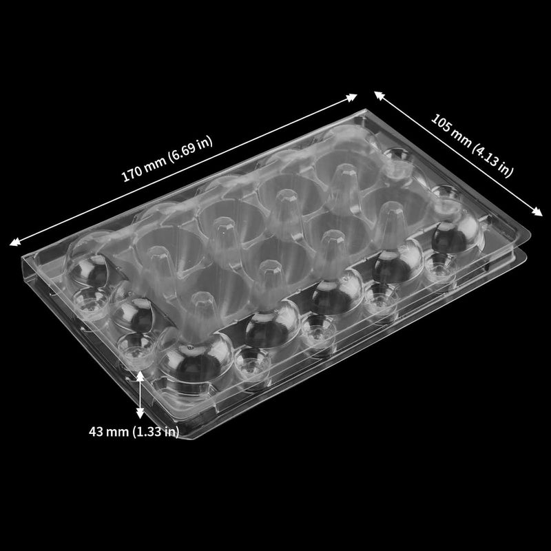 JAPCHET 120 Pack 15 Grid Quail Egg Cartons Reusable Quail Egg Cartons Cheap Bulk Stackable Plastic Quail Egg Container for Quail Eggs - Image 2