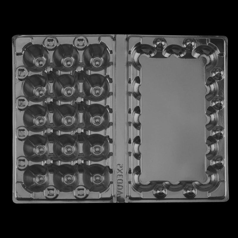 JAPCHET 120 Pack 15 Grid Quail Egg Cartons Reusable Quail Egg Cartons Cheap Bulk Stackable Plastic Quail Egg Container for Quail Eggs - Image 3