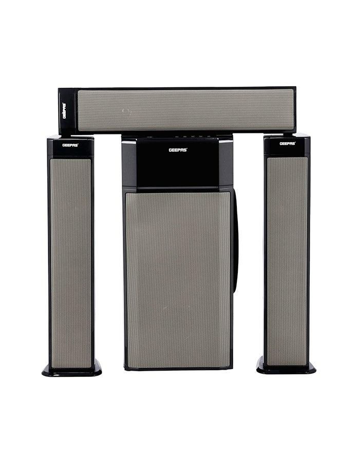 3.1 Ch Multimedia Speaker System, Remote Control, | Booming Bass | USB, Bluetooth, FM Radio And Multiple Device Inputs | LED Display | RGB Light | Equalizers GMS8522 Black