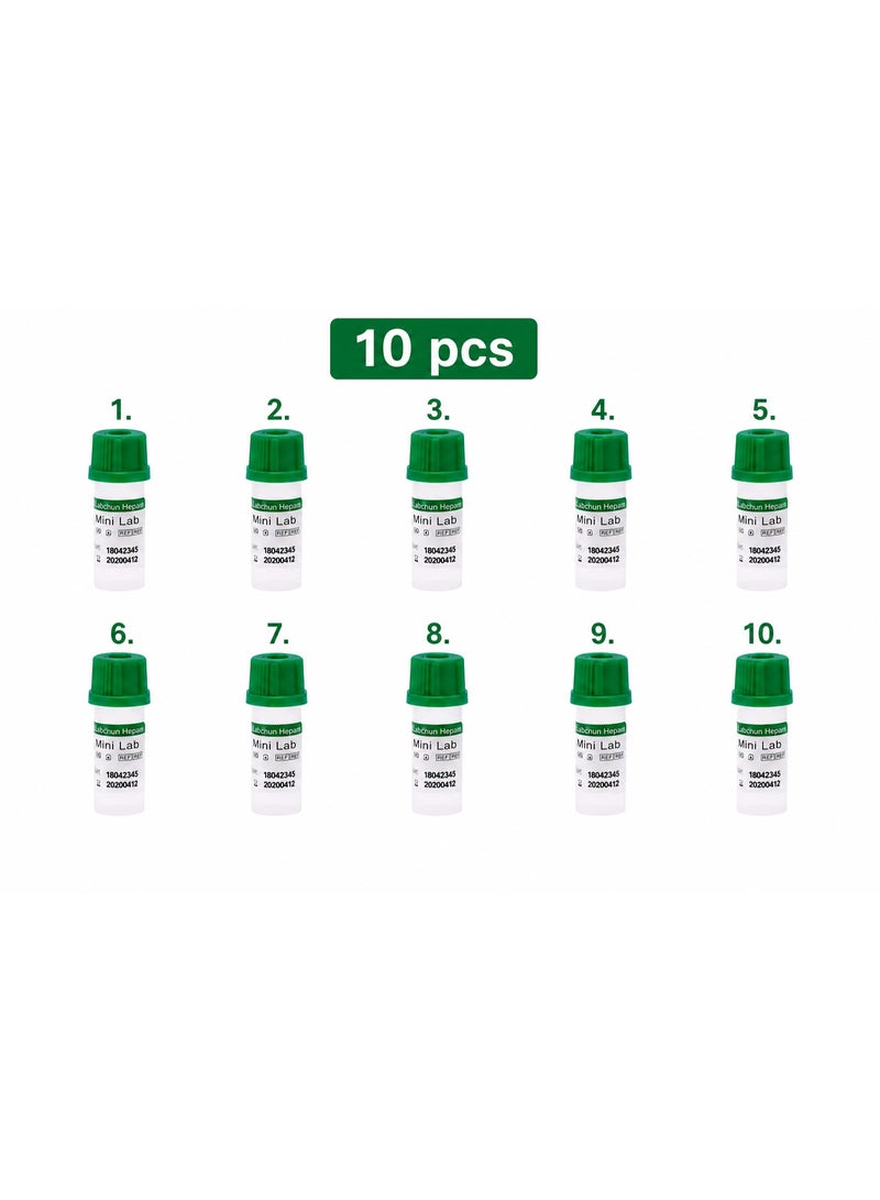 Lithium Heparin Blood Collection Tubes 0.5ml 8 x 45mm – 10PCS Mini Lab Tubes