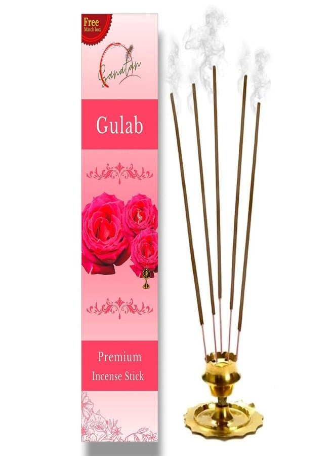 Soul Sanatan Rose Incense 240 Agarbatti Sticks Free Matchbox | Premium Natural Ayurvedic Aroma | Pack of 3 (450 Grams) | for Puja, Havan, Meditation, Yoga (Gulab) - Image 3