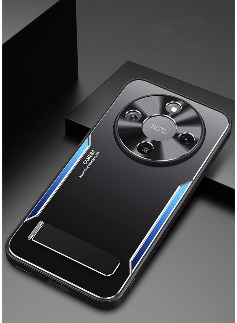 general Aluminum Case Compatible with Honor X9D- Blade Style Ultra Thin Light Slim Soft TPU Bumper+ Metal Back Cover Shockproof Protective case with Kickstand - Image 3