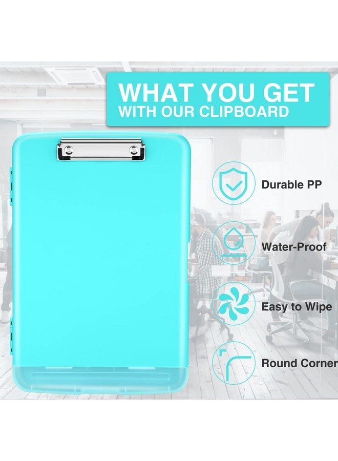 Sooez Clipboards With Storage High Capacity Clip Boards 8.5X11 With Storage Heavy Duty Nursing Clipboard Folder Plastic Clipboard With Pen Holder For Women Teachers Work School & Office Supplies - Image 3