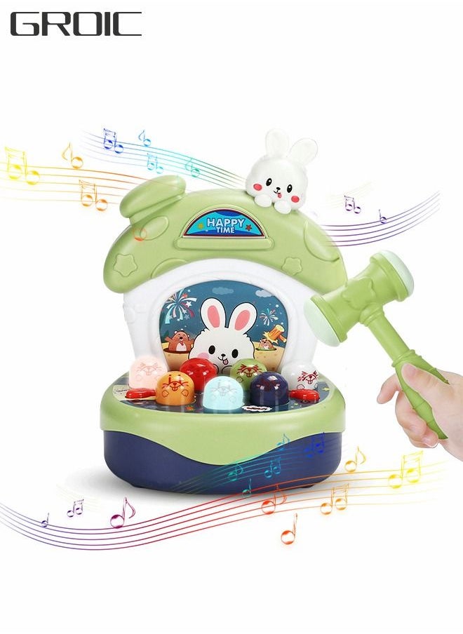 GROIC - Multifunctional Arcade Game Toy, Thumping Game Mole Interactive Pounding Mole Game Glowing Music Pounding Toy Music Early Education Cartoon Toy - Image 1