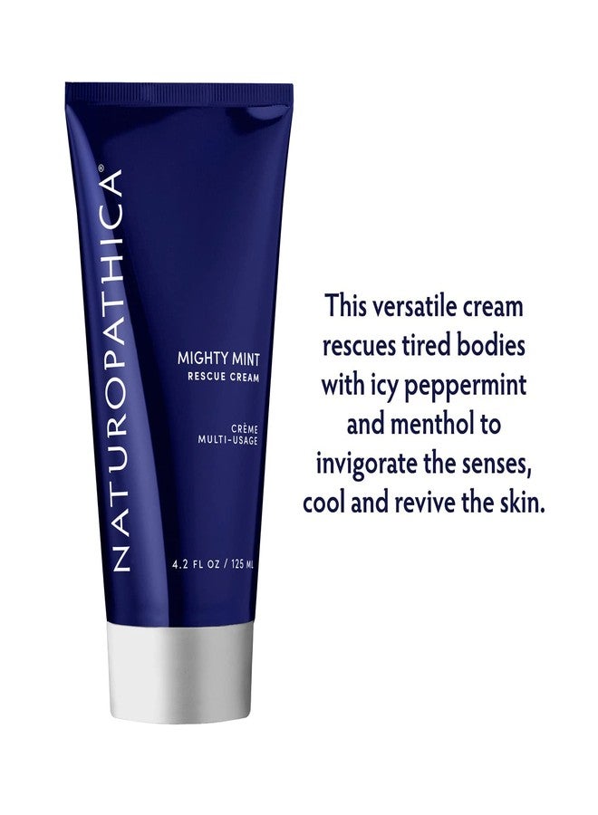 Naturopathica Mighty Mint Rescue Cream, Moisturizing Body Lotion with Peppermint & Menthol to Cool & Revive Skin, Soothing Relief for Sore Muscles, 4.2 fl oz - Image 2