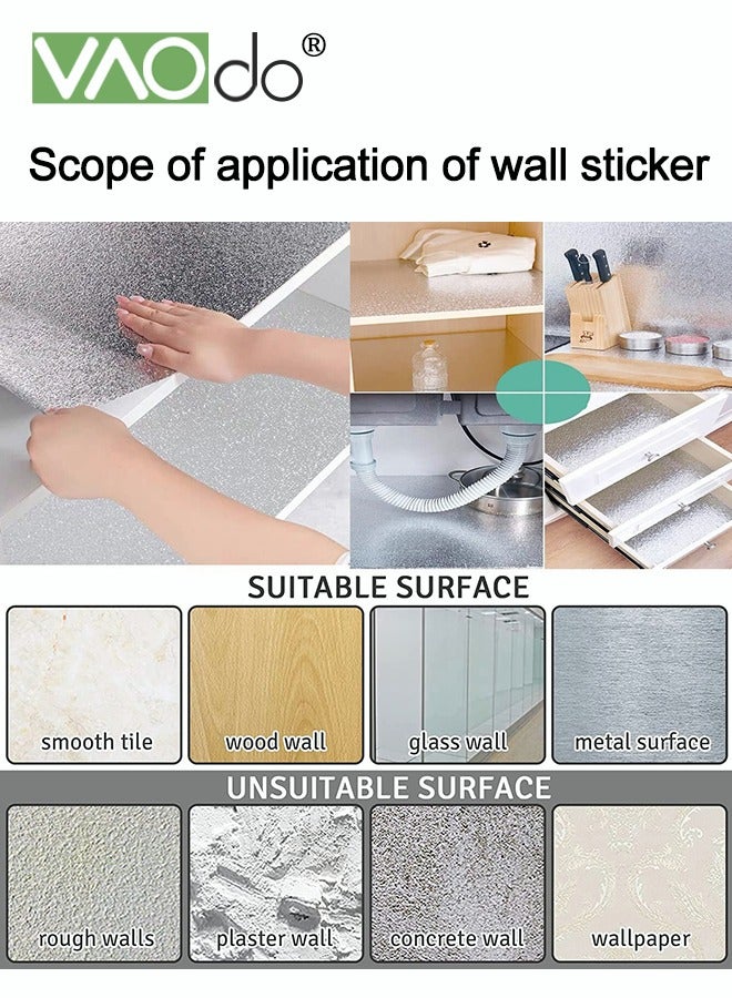 فاو دو 2 قطع المطبخ باكسبلاش ملصقات خلفيات ، ملصقات المطبخ الذاتي لاصق المطبخ الألومنيوم احباط ملصقات النفط برهان للماء موقد ملصقا - Image 4