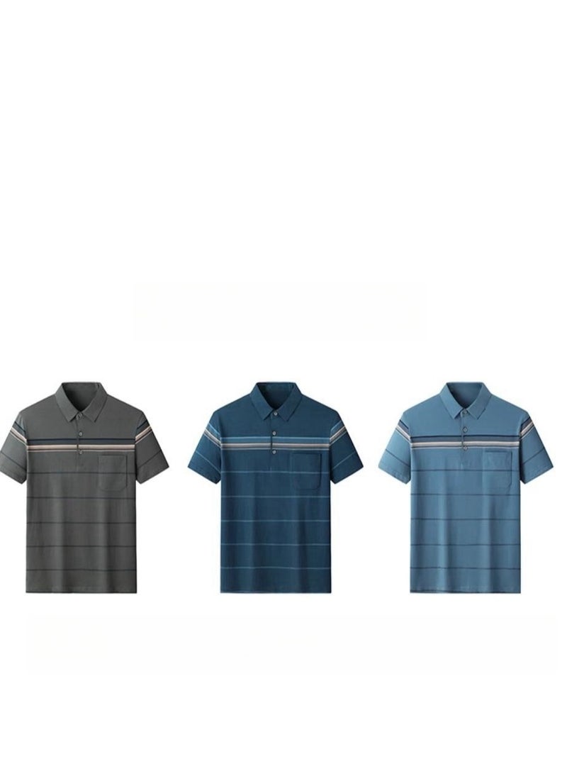 AOKANG Men's Elastic Breathable Short Sleeve Polo - Image 4