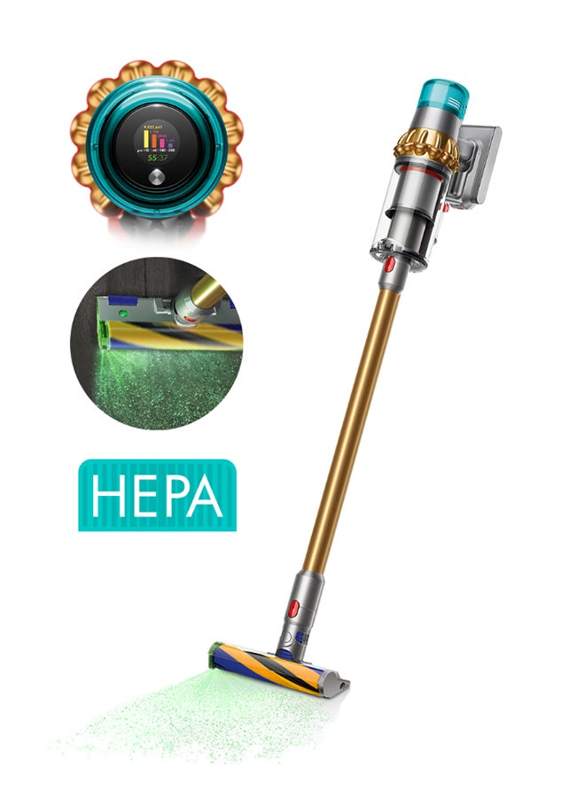 dyson V15 Detect Absolute+ Cordless Vacuum 0.77 L 660 W V15 Sprayed Gold/Iron/Gold - Image 1