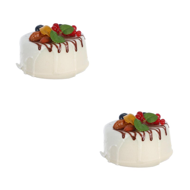 2pcs Realistic Food Simulated Artificial Cupcake Figurine Photography Prop Decorative Display Fake Cake Model Kitchen Bakery Decor - Image 1