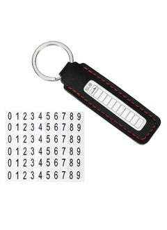 Generic 1 Pcs - For Car Keychain Car-styling With Anti-lost Phone Number Plate Keys Ring Auto Vehicle Key Chain Gift Phone Number Card Keyring  - Image 1