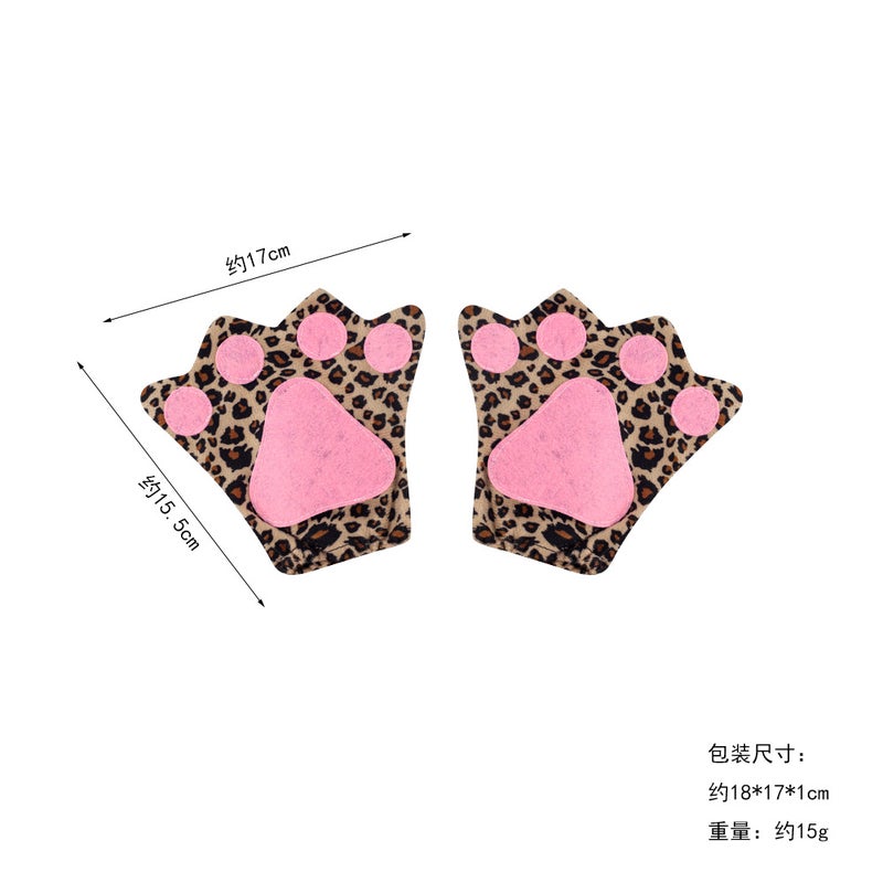 Cosplay Cartoon Claw Mittens leopard gloves 