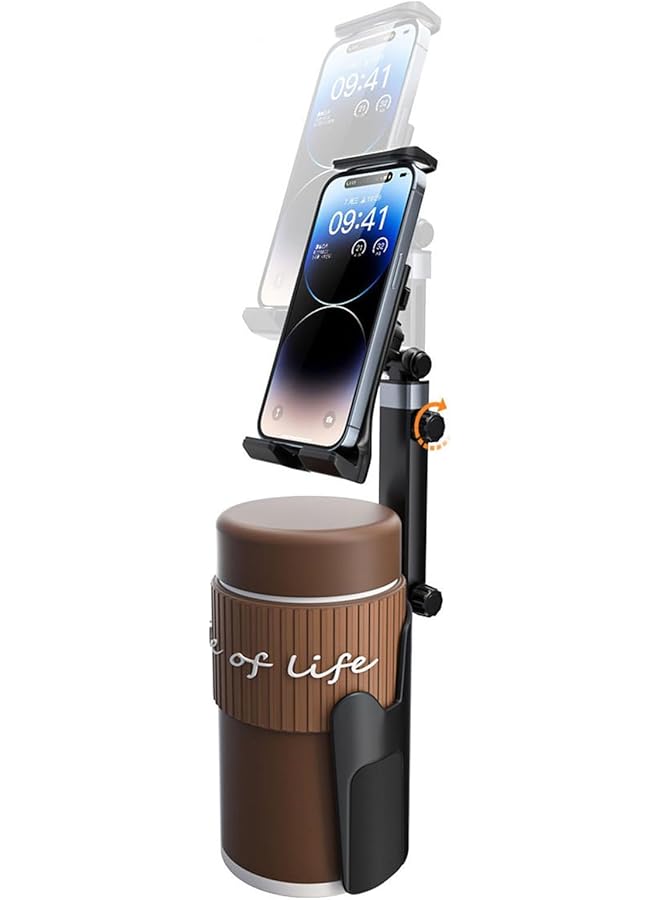 S-TOP Cup Holder Phone Holder for Car, Mobile Phone Holder, Adjustable Cup Holder Car Phone Mount, Universal Expandable & 360° Rotation Compatible for Most Smart Phones - Image 1