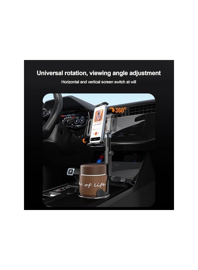 S-TOP Cup Holder Phone Holder for Car, Mobile Phone Holder, Adjustable Cup Holder Car Phone Mount, Universal Expandable & 360° Rotation Compatible for Most Smart Phones - Image 3