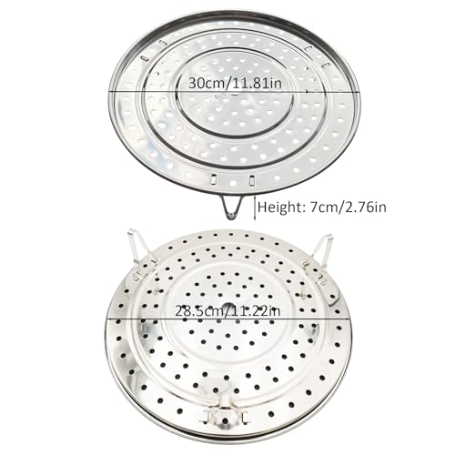 SUNIVOLSY Steamer Rack, 11.81" / 30cm 304 Stainless Steel Removable Legs Multifunction Steaming Stand Holder Rack for Steamer Pot Pans - Image 2