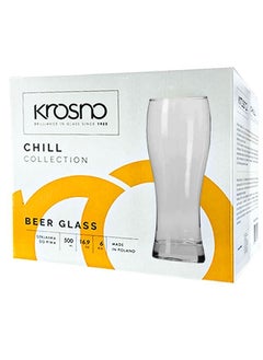 Krosno Krosno Tall Pint Glasses Set of 6 Chill Collection 500ml  - Image 4