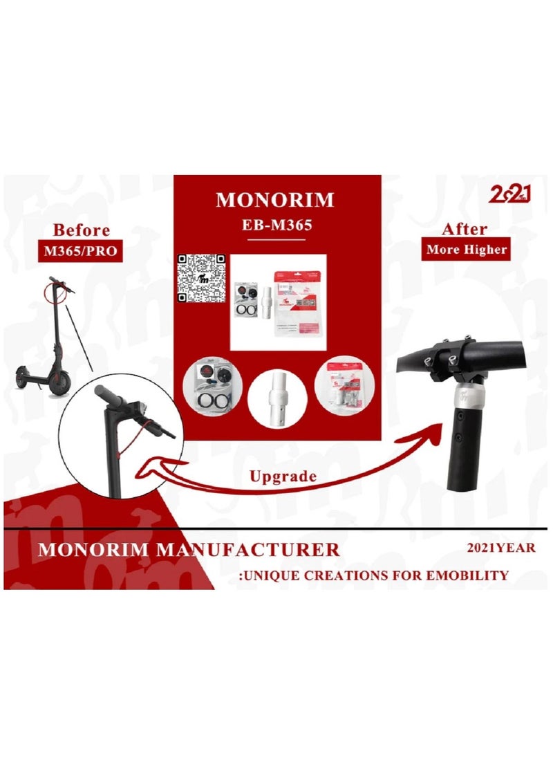 monorim Eb Ebike Clamp For Pole Handle Bar For Xiaomi M365/Pro/Pro 2/S1/Mi4 Pro / Electric  - Image 2