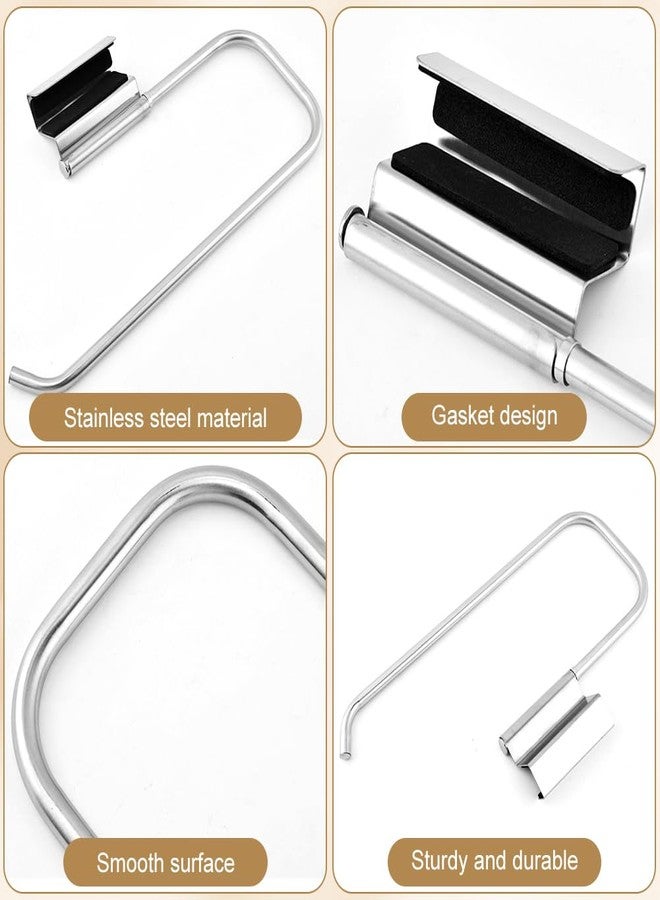 Kazheon 12.4 Inches Cabinet Door Paper Towel Holder No Drill Camper Under Sink Paper Towel Storage Kitchen Tissue Hanger for Bathroom Laundry Room(Color:Silver) - Image 4