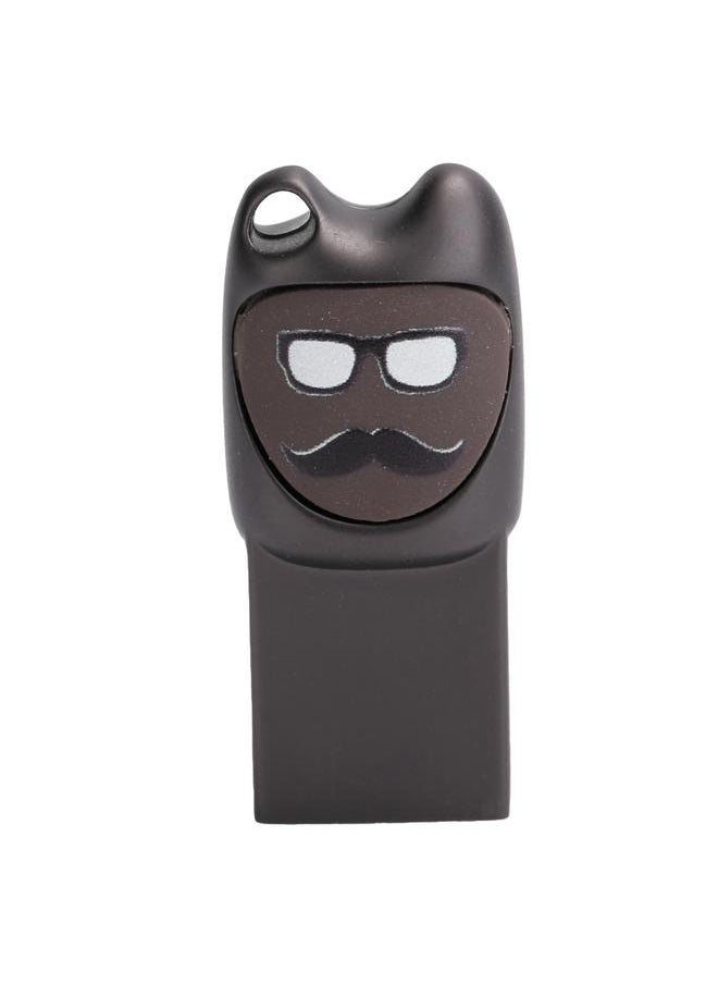 Thoraya Beard USB flash drive usb2.0 cute creative personality mini cartoon student girl car mobile phone computer dual use 16GB high cool gray  - Image 2