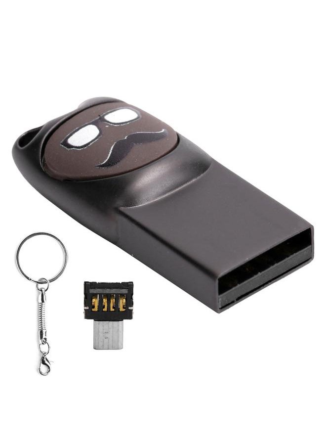 Thoraya Beard USB flash drive usb2.0 cute creative personality mini cartoon student girl car mobile phone computer dual use 16GB high cool gray  - Image 1