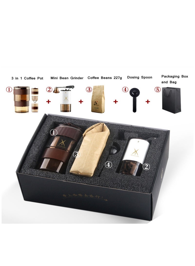 Arabest V60 Coffee Drip Kit,Hand Drip Coffee Maker Set,Professional Coffee Maker Tools,Specialty Coffee Set with Coffee Grinder/Coffee Kettle/Coffee Filter,for Kitchen,Home,Camping - Image 1